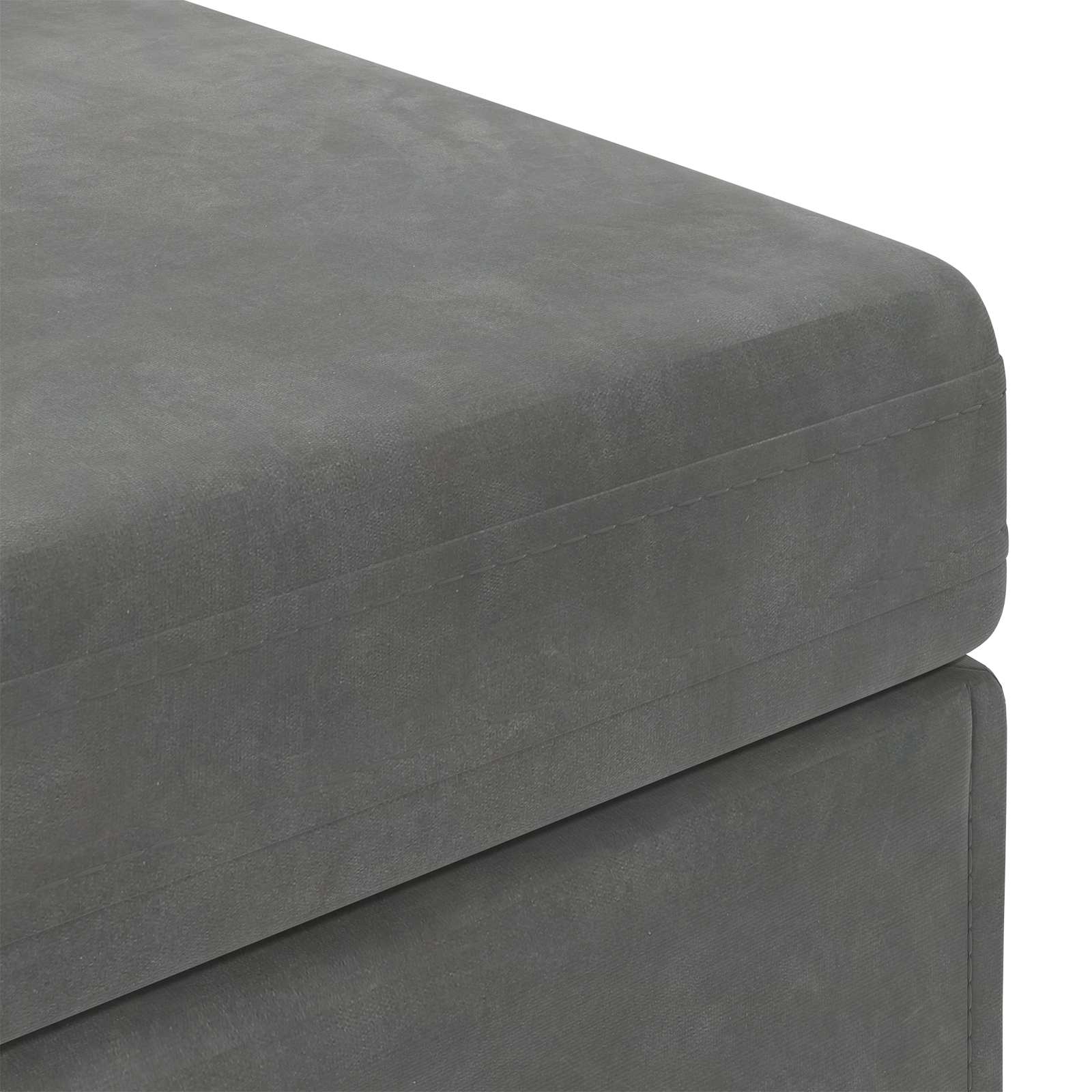 vidaXL Halka Ciemnoszary 81 x 41 x 40 cm Welur i drewno inżynieryjne
