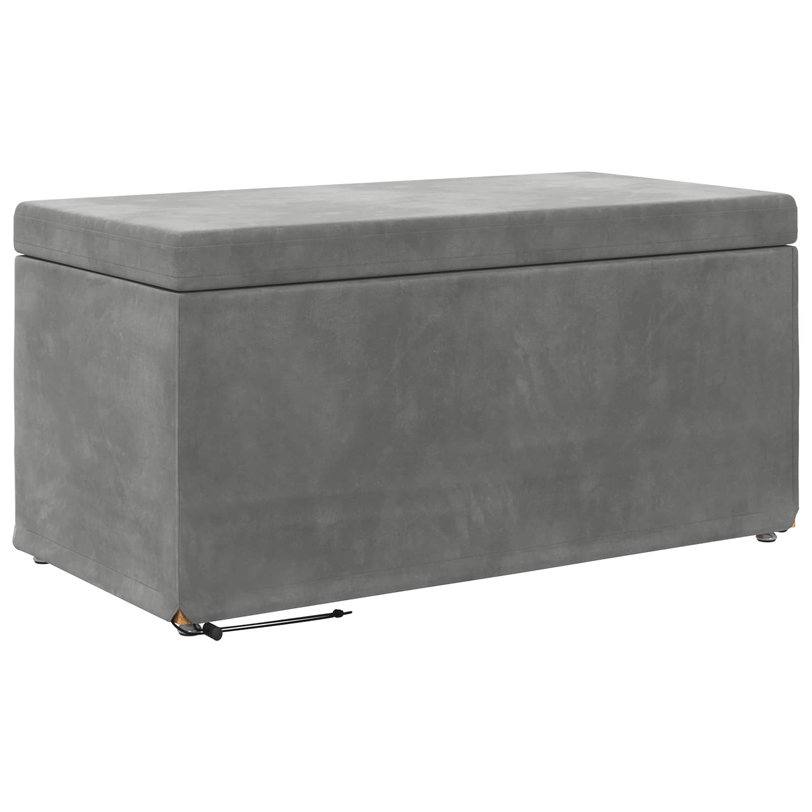 vidaXL Halka Ciemnoszary 81 x 41 x 40 cm Welur i drewno inżynieryjne
