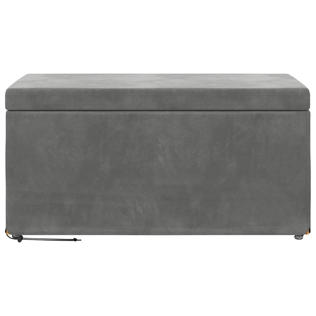 vidaXL Halka Ciemnoszary 81 x 41 x 40 cm Welur i drewno inżynieryjne