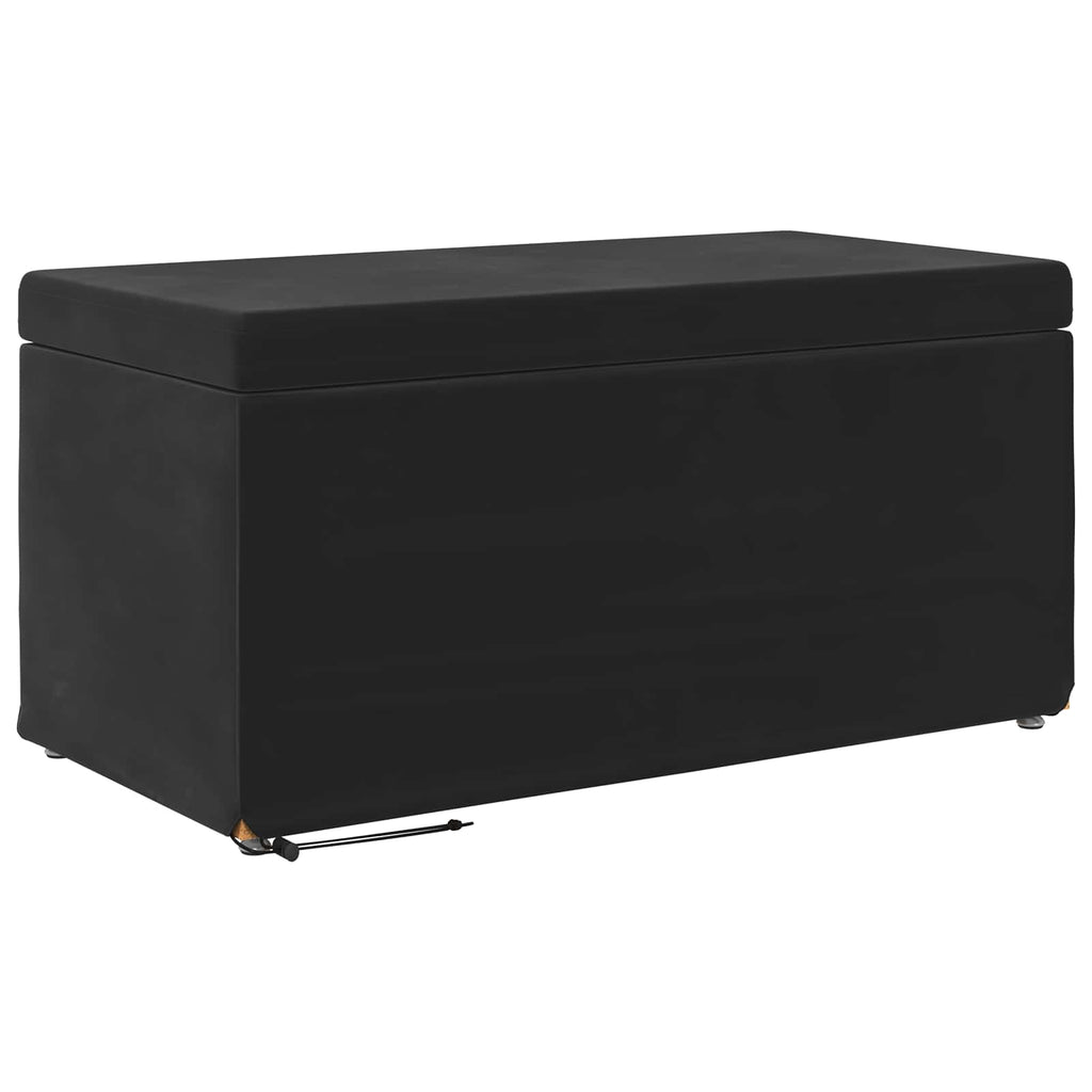 vidaXL Halka Czarny 81 x 41 x 40 cm Welur i drewno inżynieryjne