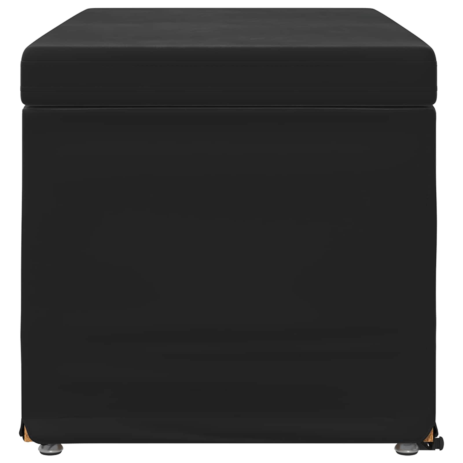 vidaXL Halka Czarny 81 x 41 x 40 cm Welur i drewno inżynieryjne