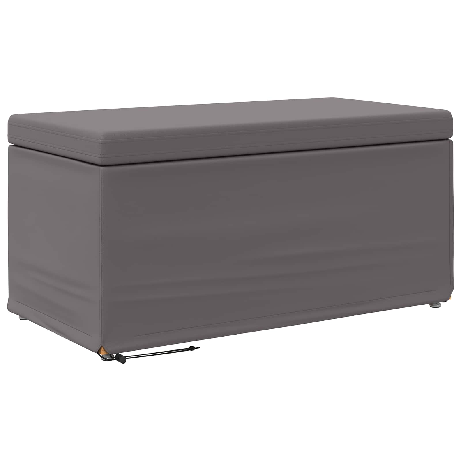 vidaXL Halka Szary Skóra ekologiczna i drewno inżynieryjne
