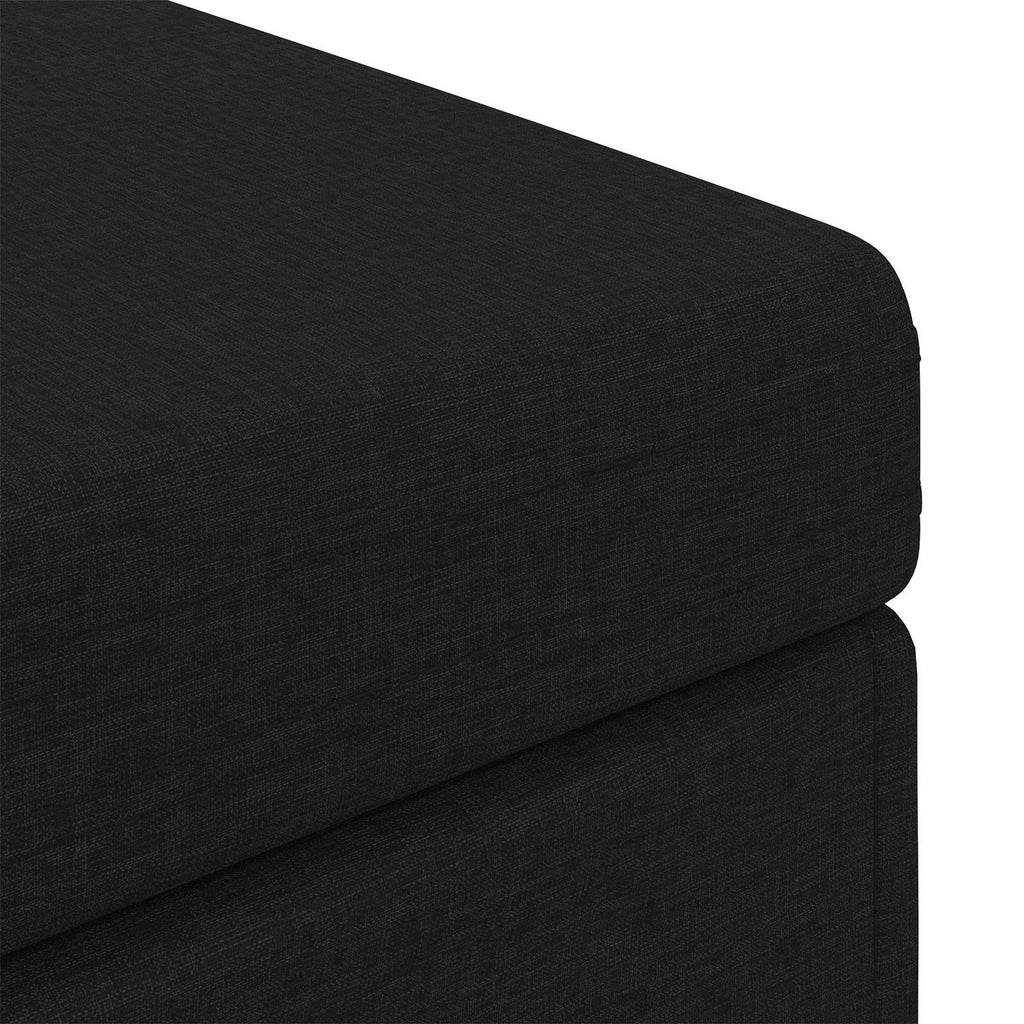 vidaXL Halka Czarny 101 x 41 x 40 cm Tkanina i drewno inżynieryjne