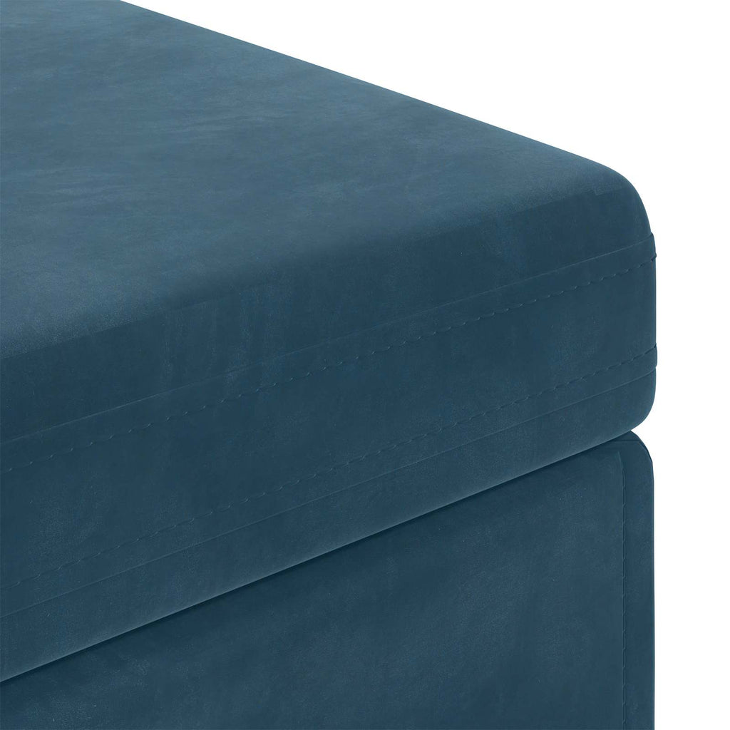 vidaXL Halka Niebieski 101 x 41 x 40 cm Welur i drewno inżynieryjne