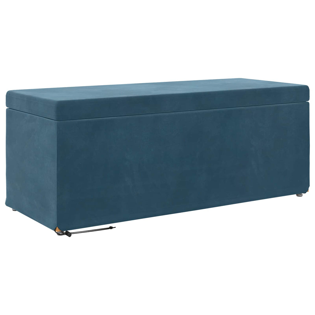 vidaXL Halka Niebieski 101 x 41 x 40 cm Welur i drewno inżynieryjne