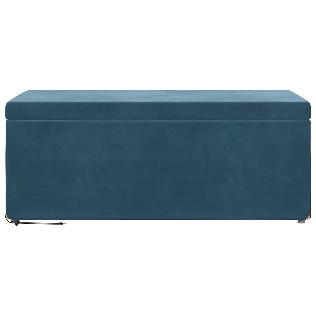 vidaXL Halka Niebieski 101 x 41 x 40 cm Welur i drewno inżynieryjne