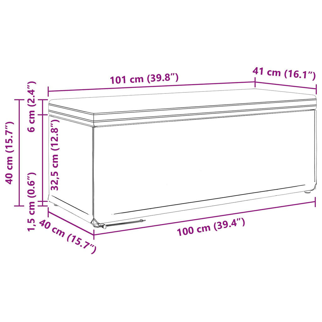 vidaXL Halka Jasnoszary 101 x 41 x 40 cm Welur i drewno inżynieryjne