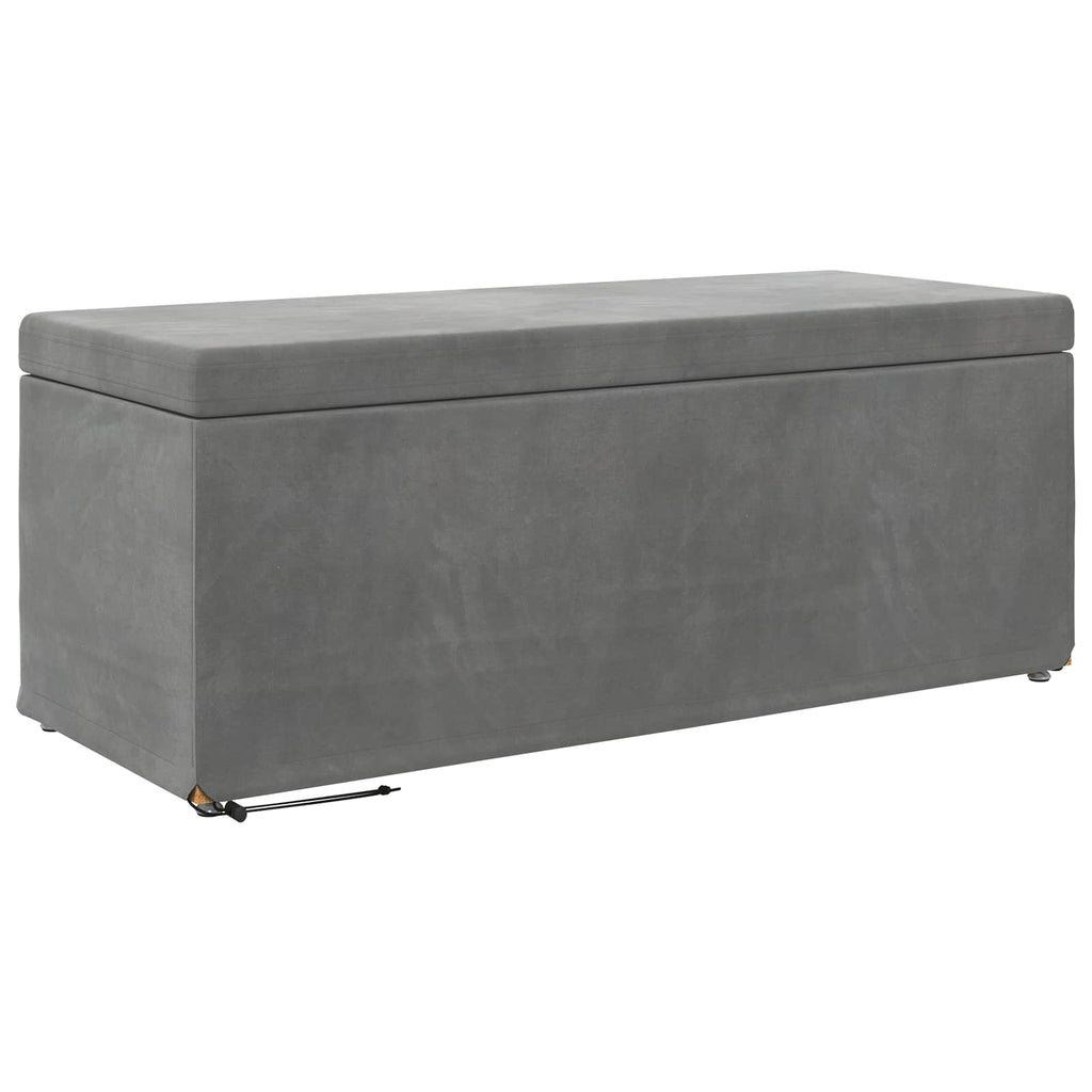 vidaXL Halka Ciemnoszary 101 x 41 x 40 cm Welur i drewno inżynieryjne