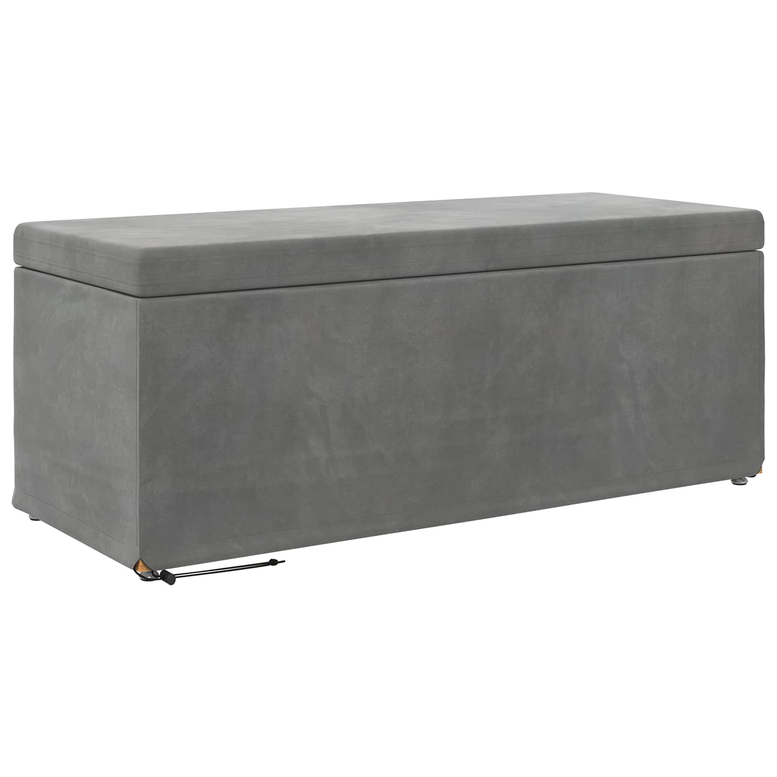 vidaXL Halka Ciemnoszary 101 x 41 x 40 cm Welur i drewno inżynieryjne
