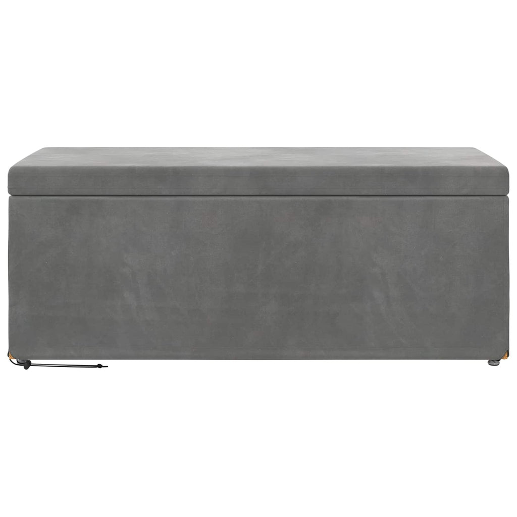 vidaXL Halka Ciemnoszary 101 x 41 x 40 cm Welur i drewno inżynieryjne