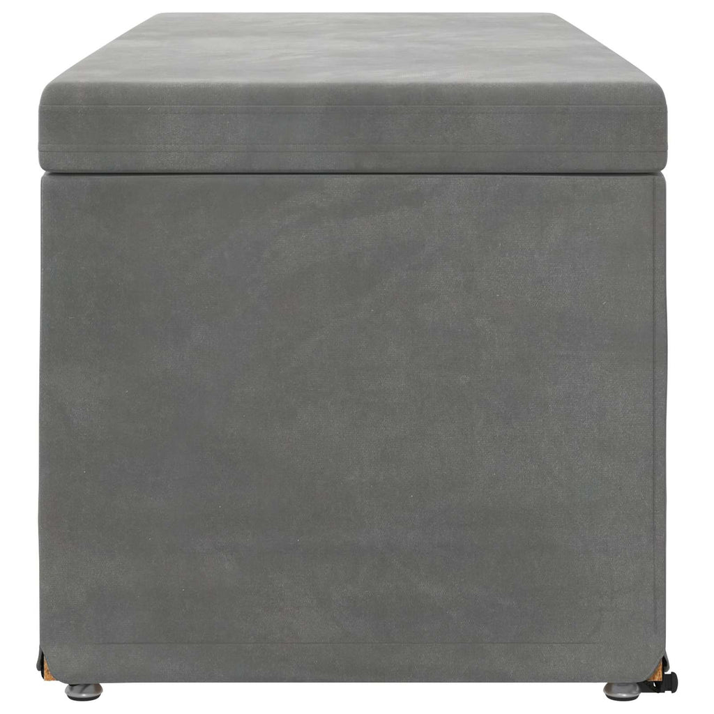 vidaXL Halka Ciemnoszary 101 x 41 x 40 cm Welur i drewno inżynieryjne