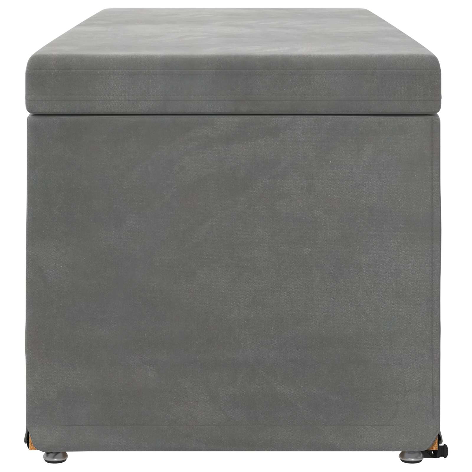 vidaXL Halka Ciemnoszary 101 x 41 x 40 cm Welur i drewno inżynieryjne