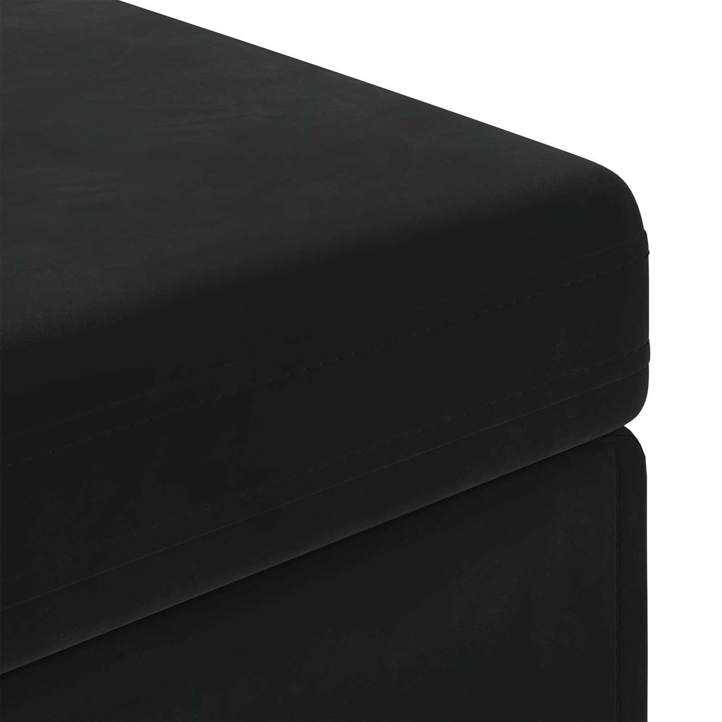 vidaXL Halka Czarny 101 x 41 x 40 cm Welur i drewno inżynieryjne