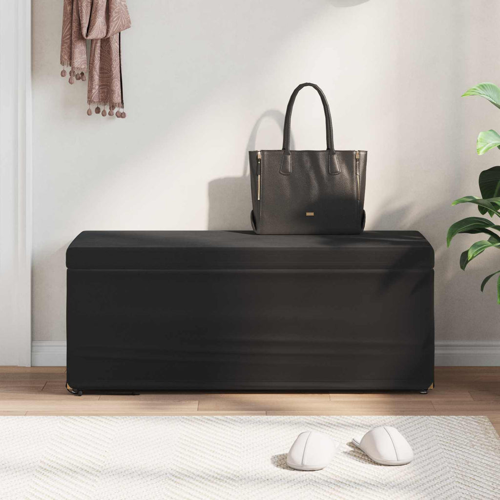 vidaXL Halka Czarny 101 x 41 x 40 cm Welur i drewno inżynieryjne