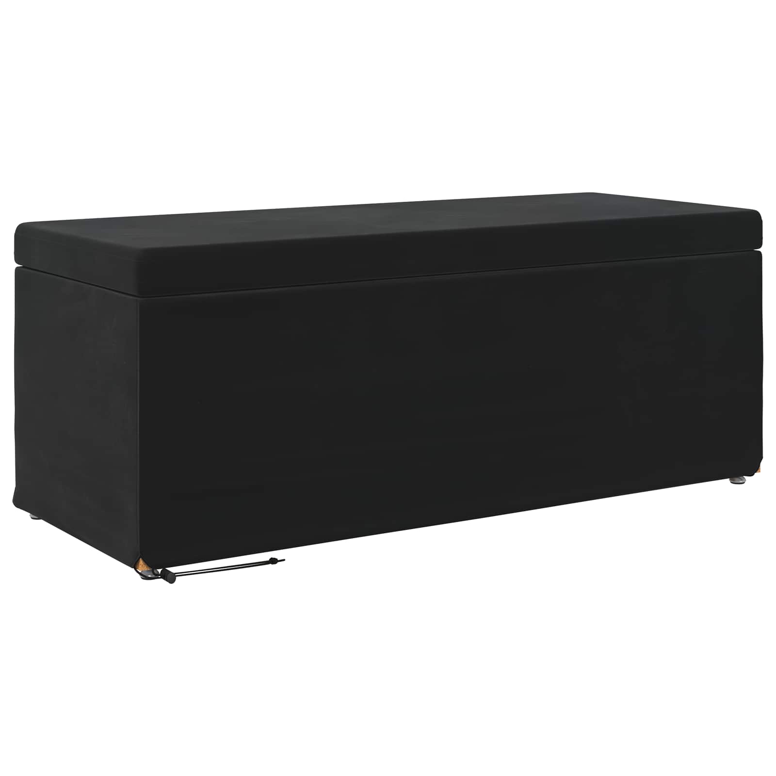vidaXL Halka Czarny 101 x 41 x 40 cm Welur i drewno inżynieryjne