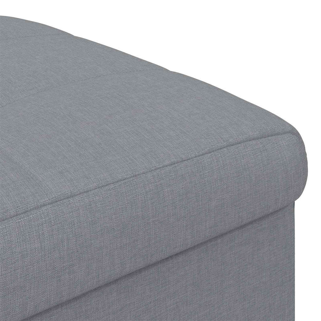 vidaXL Ottoman z przechowalnią Jasnoszary 40 x 40 x 45 cm tkanina