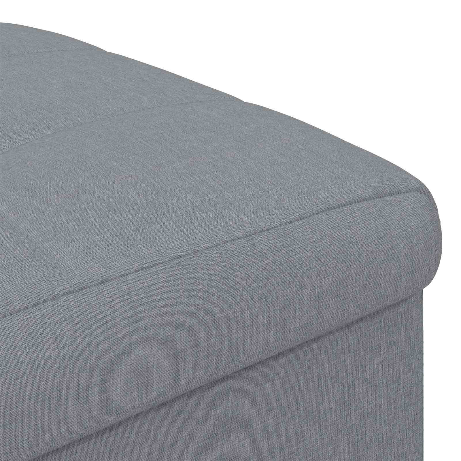 vidaXL Ottoman z przechowalnią Jasnoszary 40 x 40 x 45 cm tkanina