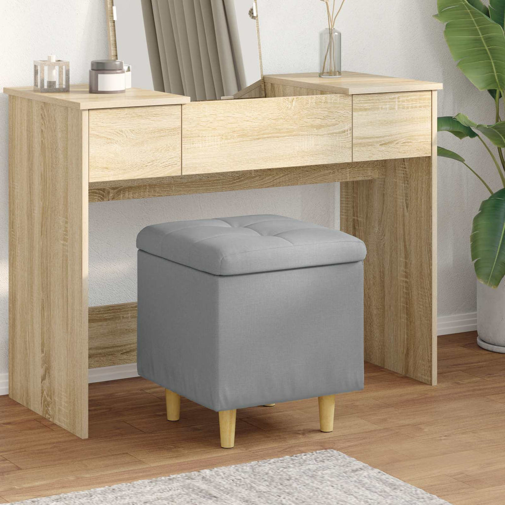 vidaXL Ottoman z przechowalnią Jasnoszary 40 x 40 x 45 cm tkanina