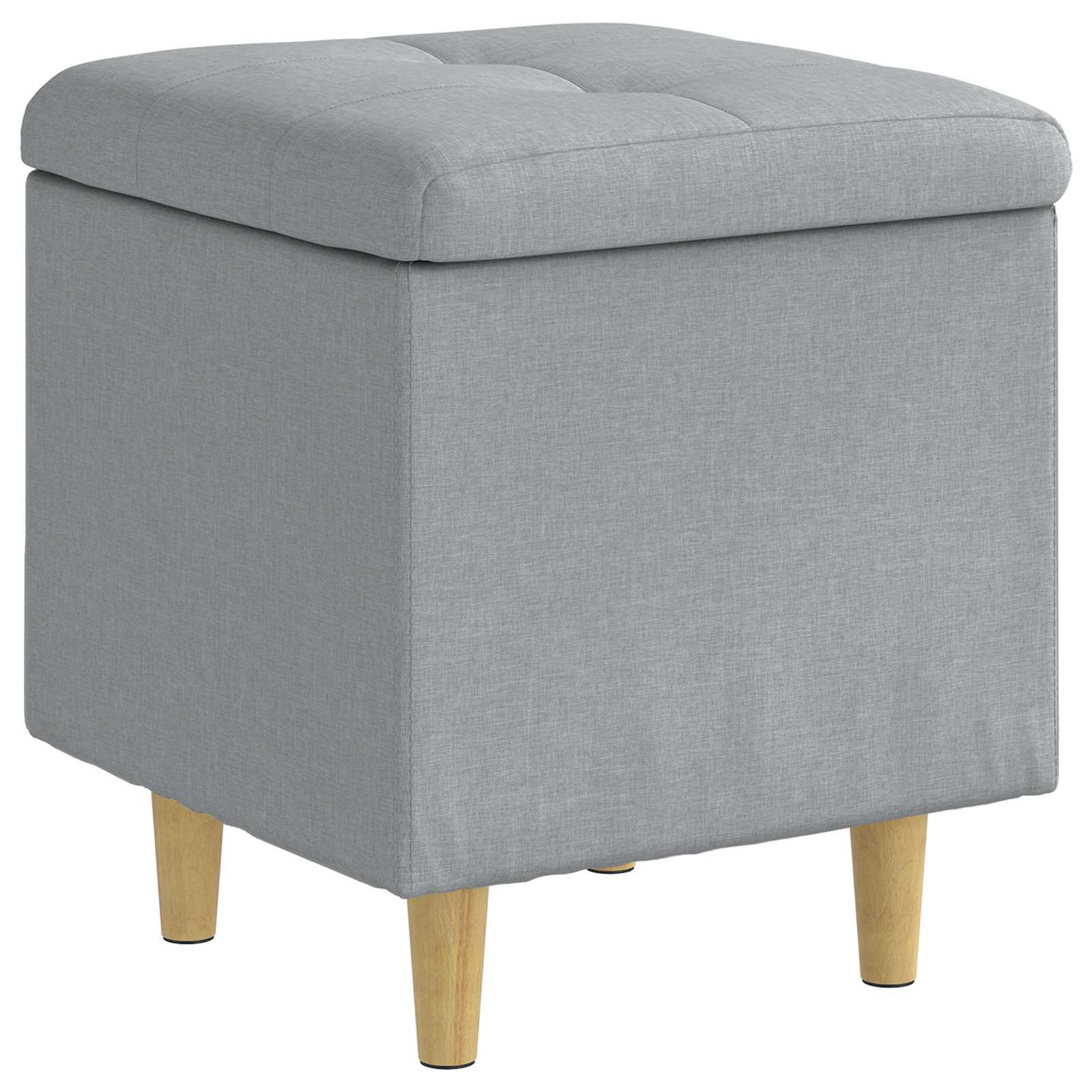 vidaXL Ottoman z przechowalnią Jasnoszary 40 x 40 x 45 cm tkanina