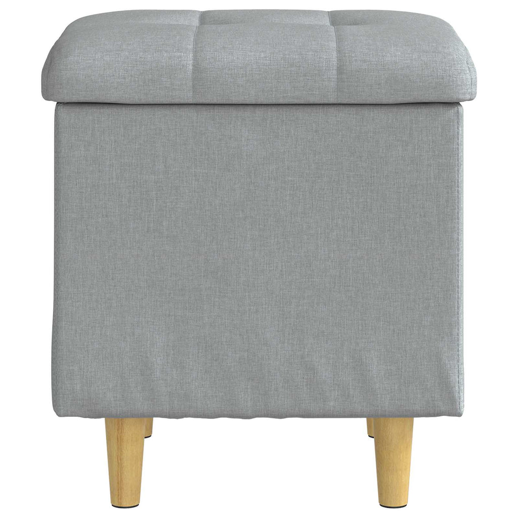 vidaXL Ottoman z przechowalnią Jasnoszary 40 x 40 x 45 cm tkanina