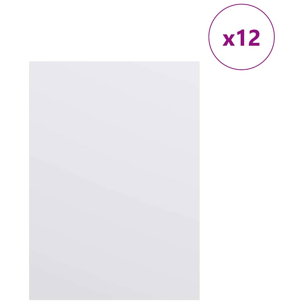 vidaXL Panele dekoracyjne 12 pcs Biały 15 x 21 x 0.27 cm