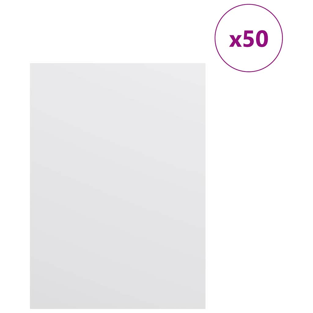 vidaXL Panele dekoracyjne 50 pcs Biały 15 x 21 x 0.27 cm