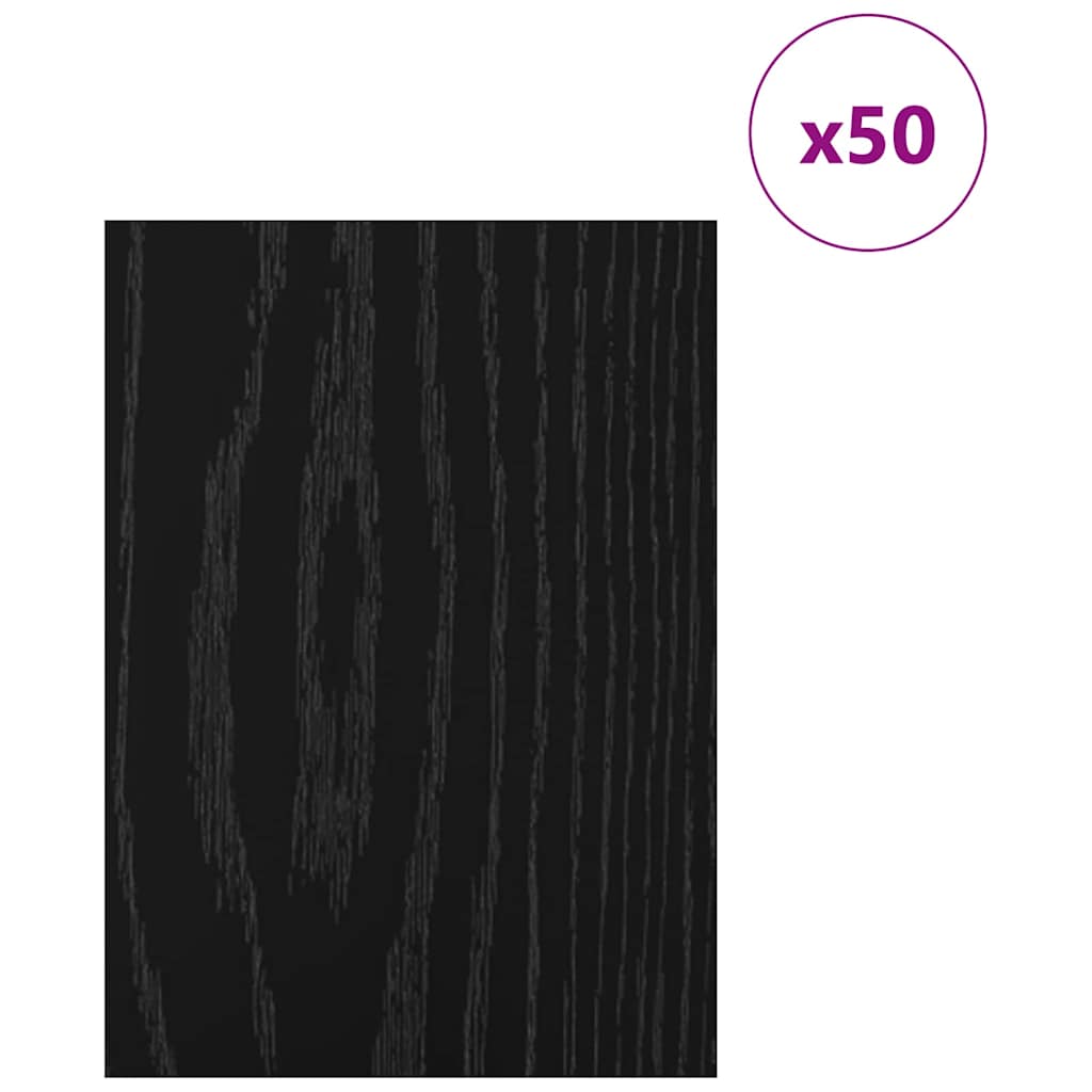vidaXL Panele dekoracyjne 50 pcs Czarny Dąb 15 x 21 x 0.27 cm