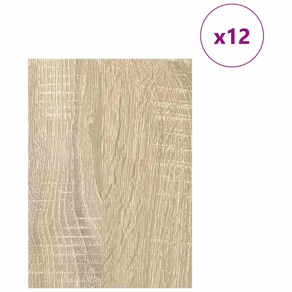 vidaXL Panele dekoracyjne 12 pcs Dąb Sonoma 15 x 21 x 0.27 cm