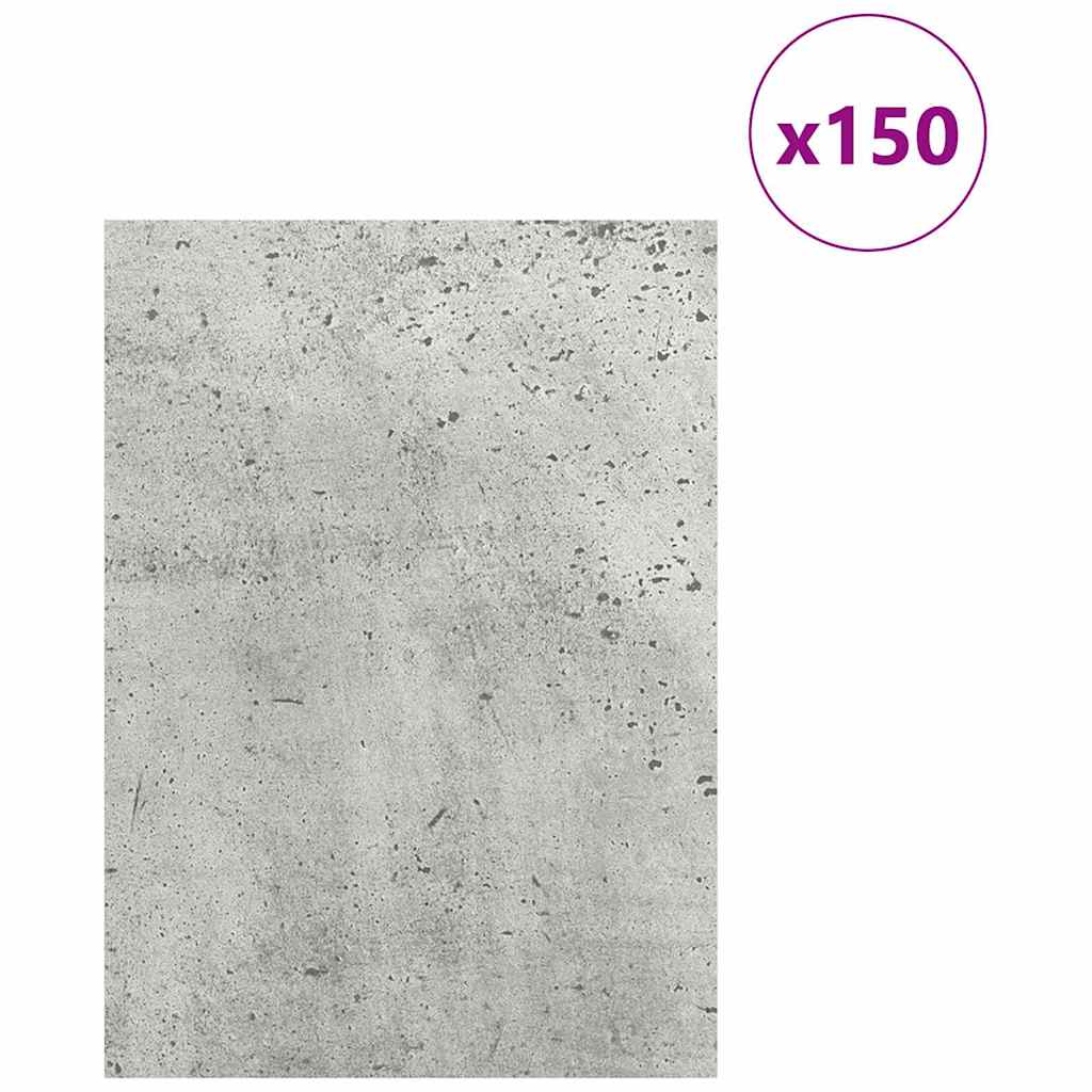 vidaXL Panele dekoracyjne 150 pcs Betonowy szary 15 x 21 x 0.27 cm