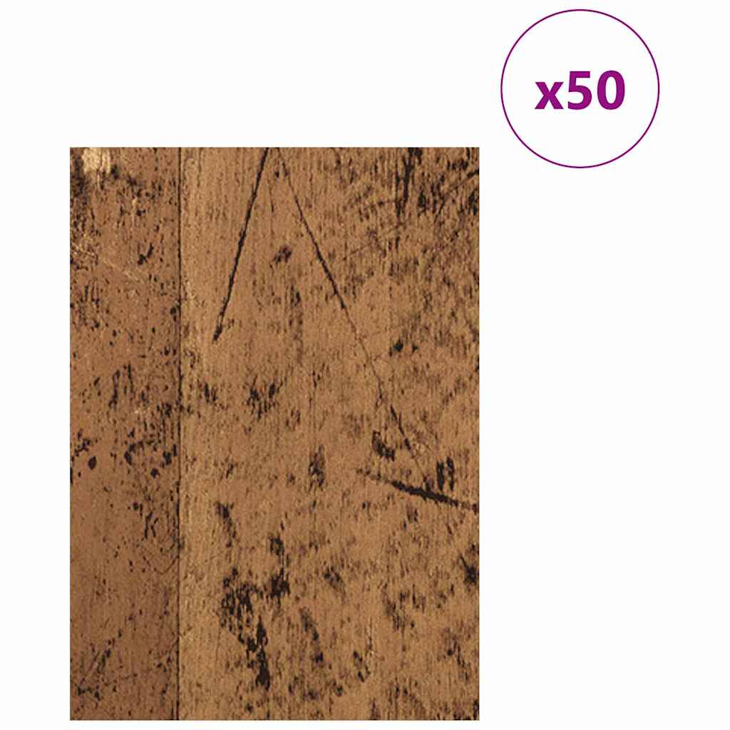 vidaXL Panele dekoracyjne 50 pcs Stare drewno 15 x 21 x 0.27 cm