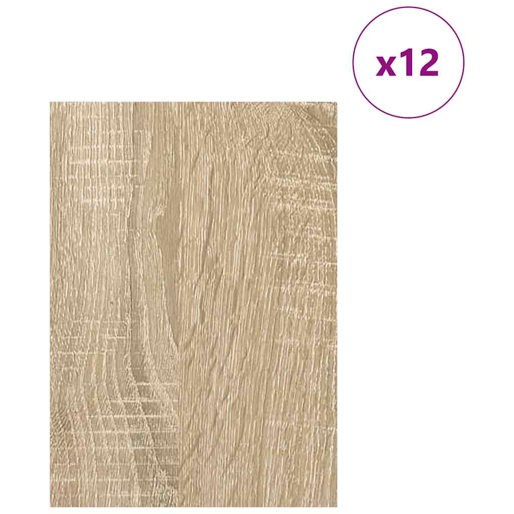vidaXL Panele dekoracyjne 12 pcs Dąb Sonoma 21 x 30 x 0,27 cm