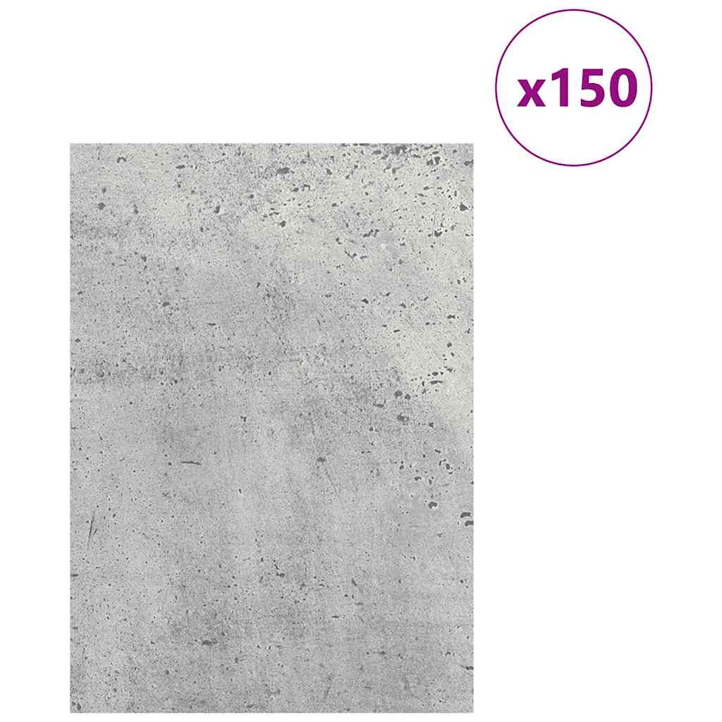 vidaXL Panele dekoracyjne 150 pcs Betonowy szary 21 x 30 x 0,27 cm