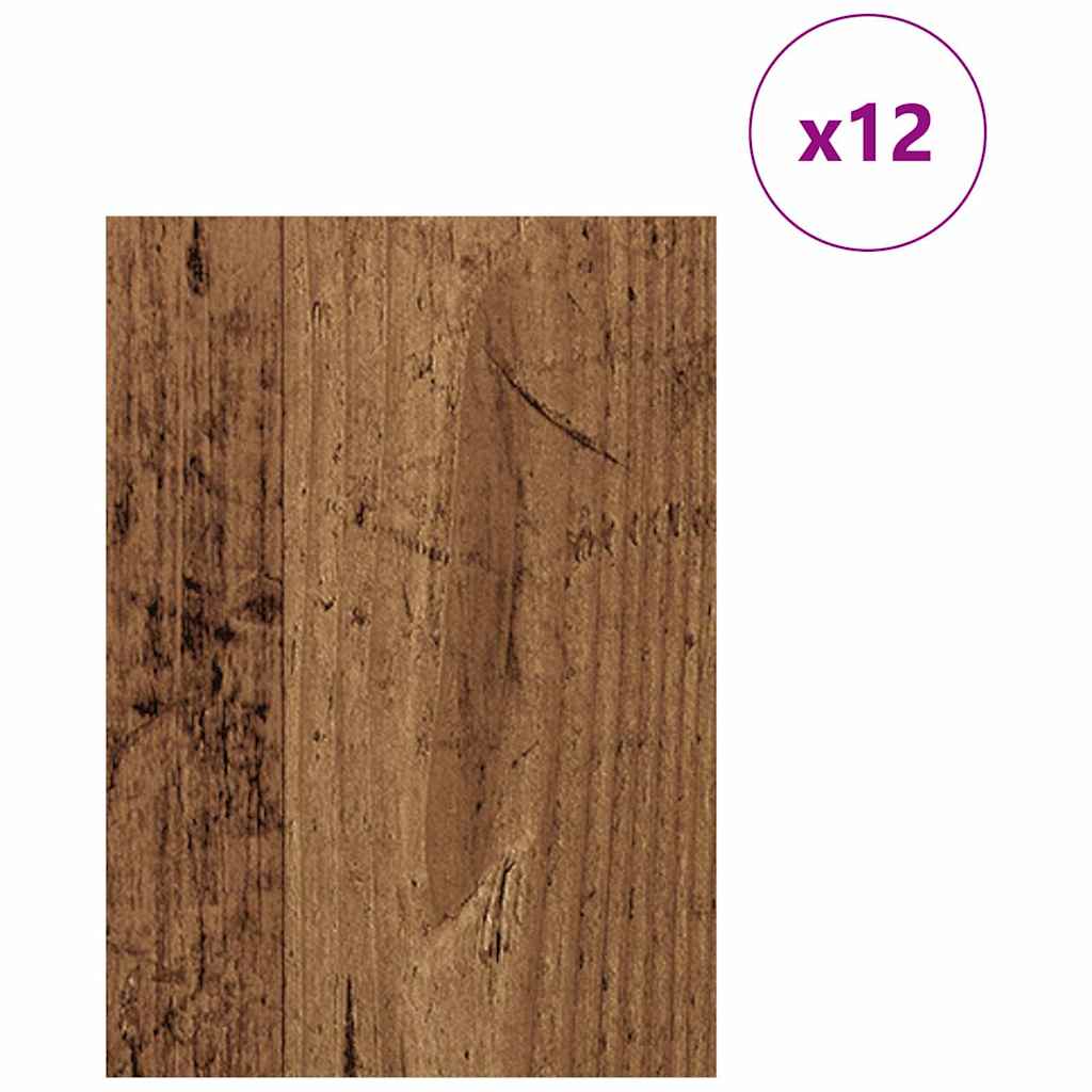vidaXL Panele dekoracyjne 12 pcs Stare drewno 21 x 30 x 0,27 cm