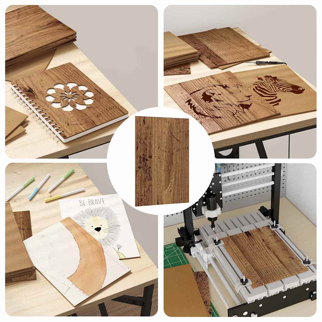 vidaXL Panele dekoracyjne 150 pcs Stare drewno 21 x 30 x 0,27 cm