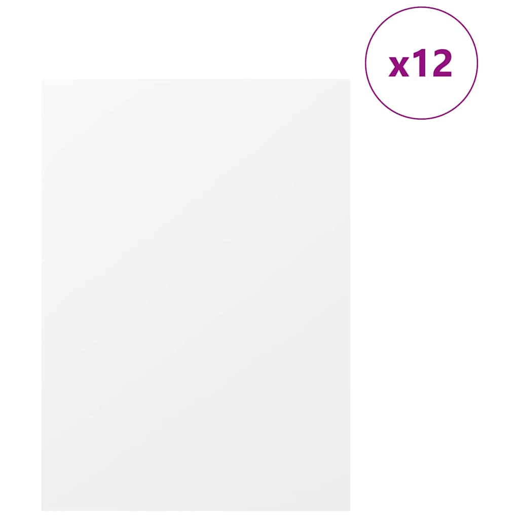 vidaXL Panele dekoracyjne 12 pcs Biały 30 x 42 x 0,27 cm