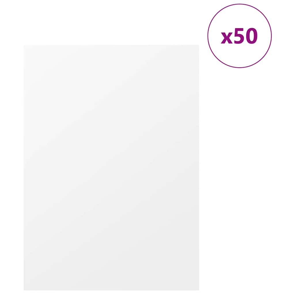 vidaXL Panele dekoracyjne 50 pcs Biały 30 x 42 x 0,27 cm