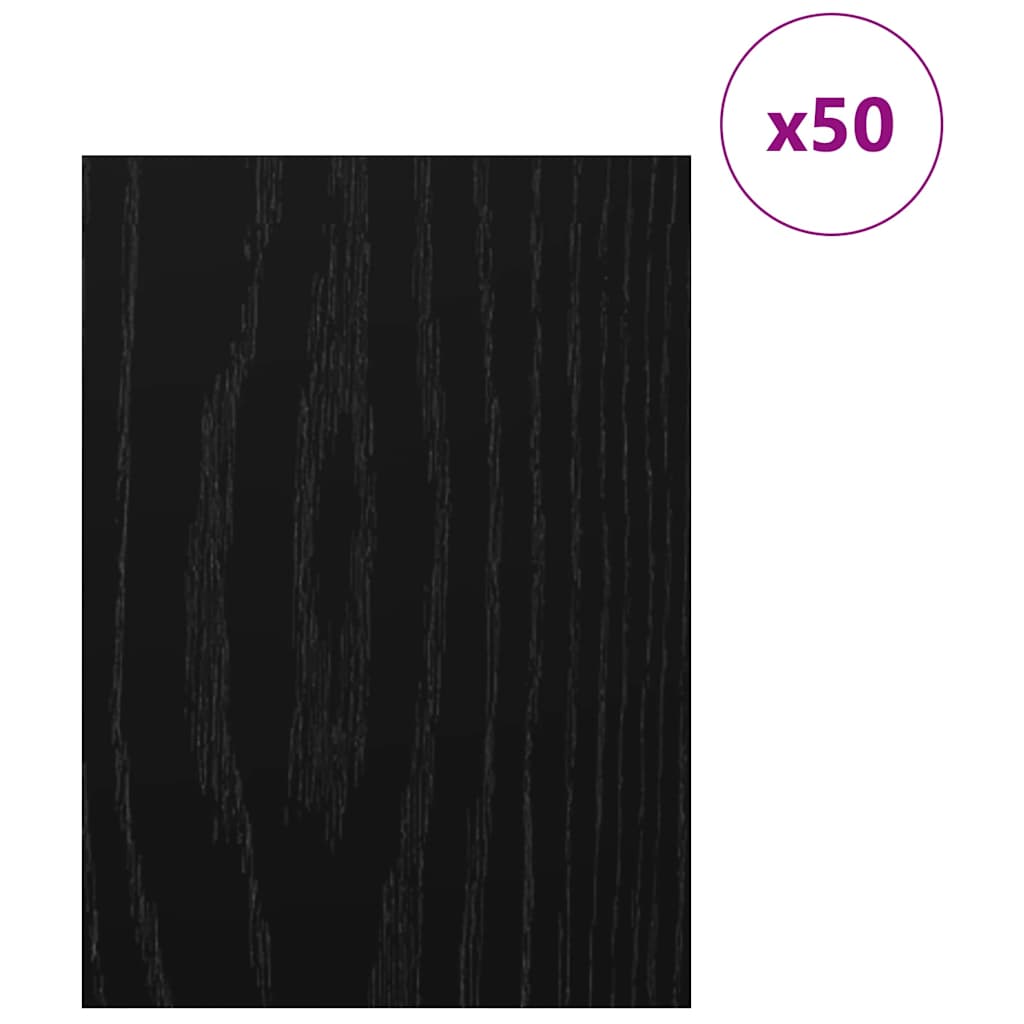vidaXL Panele dekoracyjne 50 pcs Czarny Dąb 30 x 42 x 0,27 cm
