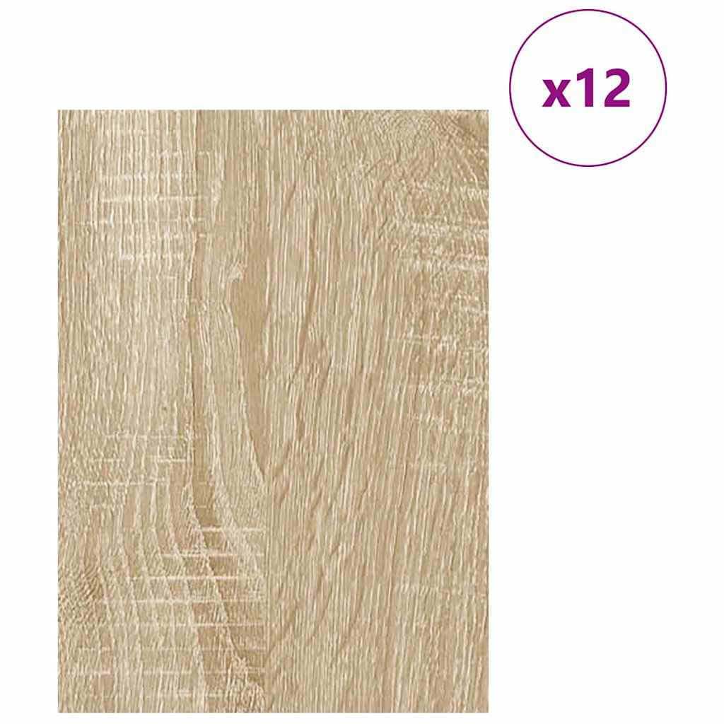 vidaXL Panele dekoracyjne 12 pcs Dąb Sonoma 30 x 42 x 0,27 cm