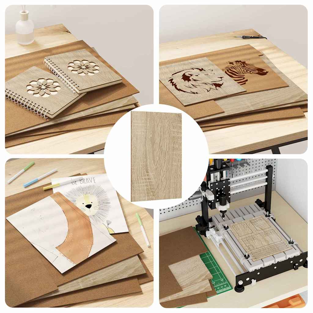vidaXL Panele dekoracyjne 50 pcs Dąb Sonoma 30 x 42 x 0,27 cm