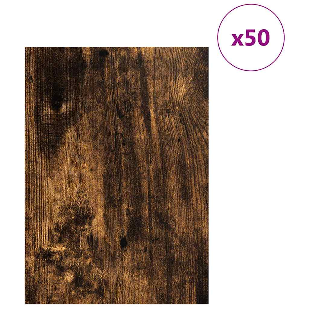 vidaXL Panele dekoracyjne 50 pcs Dąb wędzony 30 x 42 x 0,27 cm