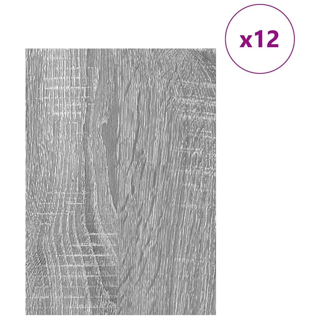 vidaXL Panele dekoracyjne 12 pcs Szary Sonoma 30 x 42 x 0,27 cm
