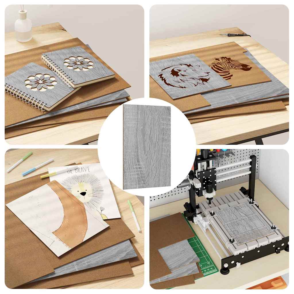 vidaXL Panele dekoracyjne 50 pcs Szary Sonoma 30 x 42 x 0,27 cm