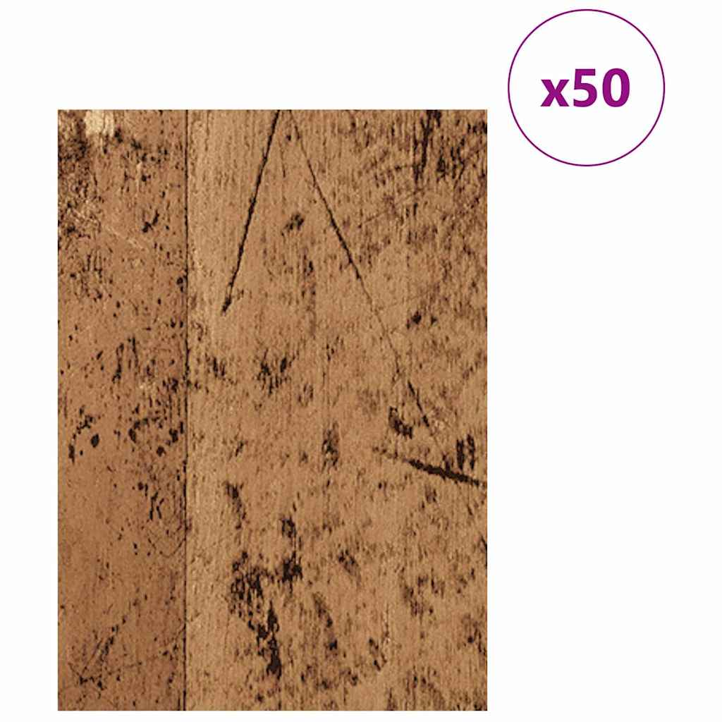 vidaXL Panele dekoracyjne 50 pcs Stare drewno 30 x 42 x 0,27 cm