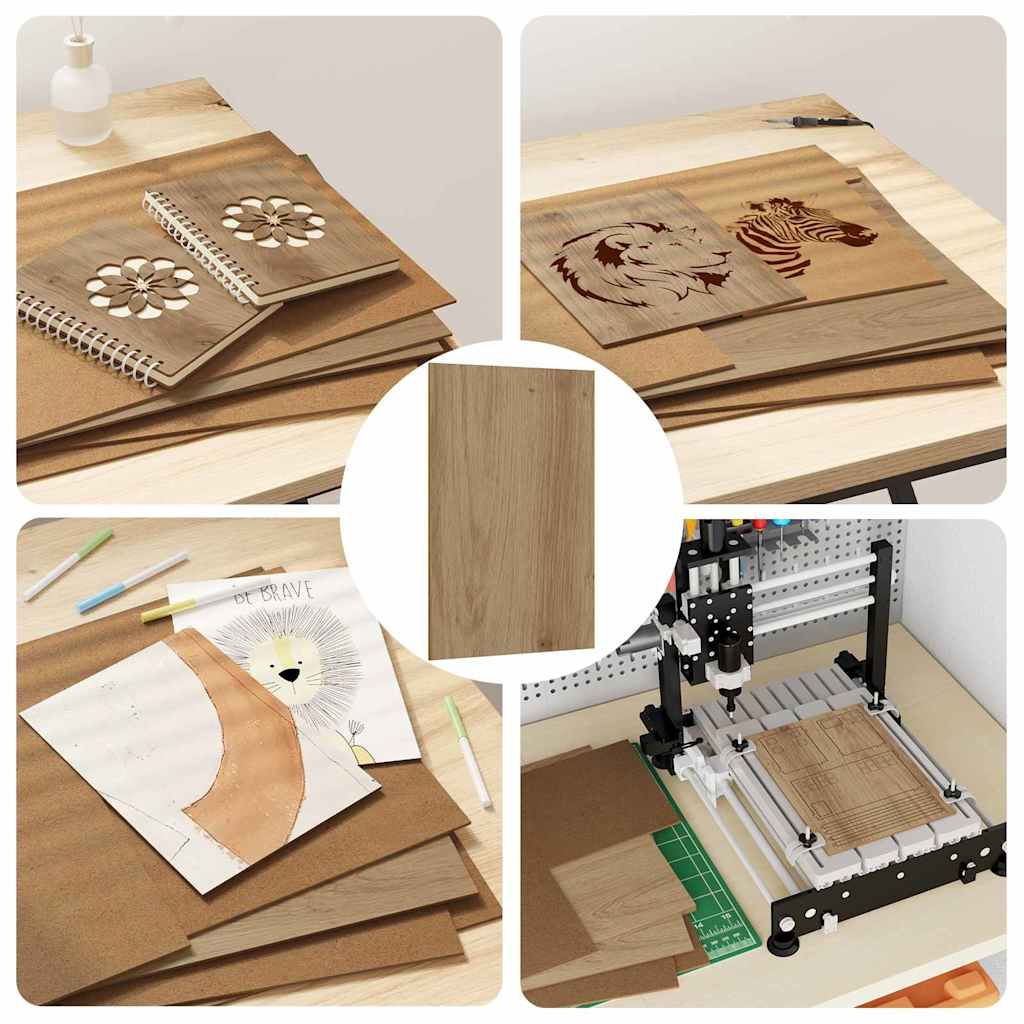 vidaXL Panele dekoracyjne 50 pcs Dąb rzemieślniczy 30 x 42 x 0,27 cm