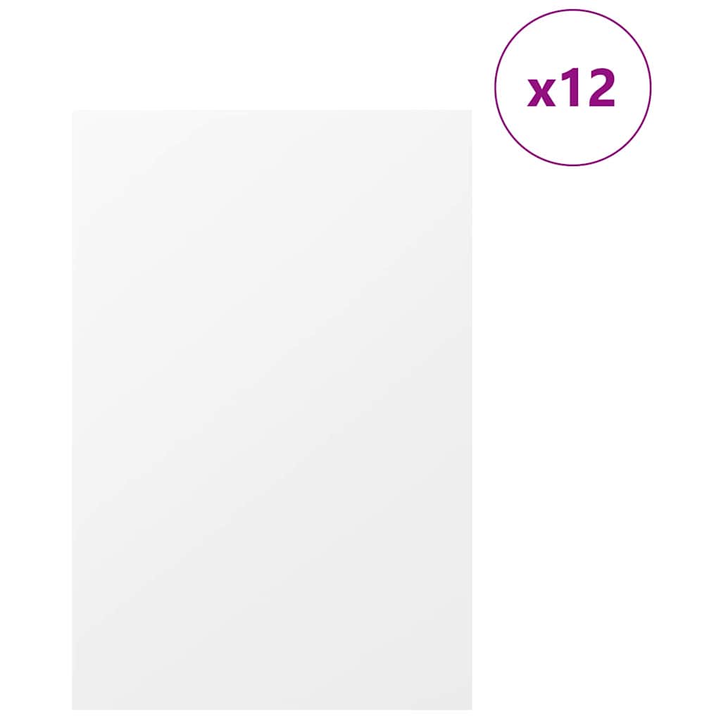 vidaXL Panele dekoracyjne 12 pcs Biały 40 x 60 x 0.27 cm