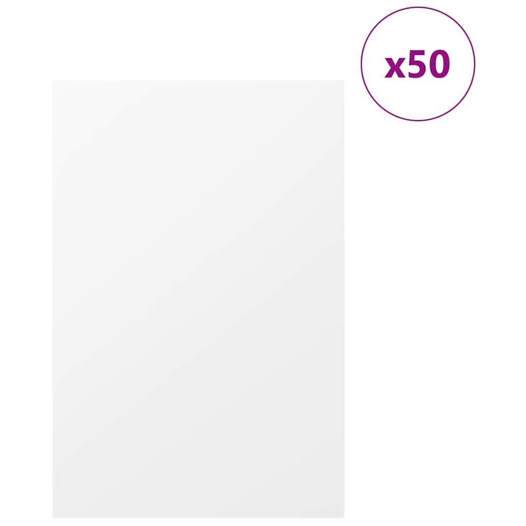 vidaXL Panele dekoracyjne 50 pcs Biały 40 x 60 x 0.27 cm