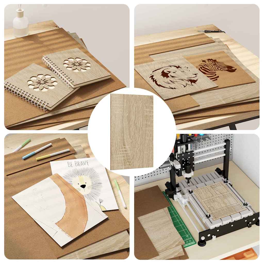 vidaXL Panele dekoracyjne 50 pcs Dąb Sonoma 40 x 60 x 0.27 cm