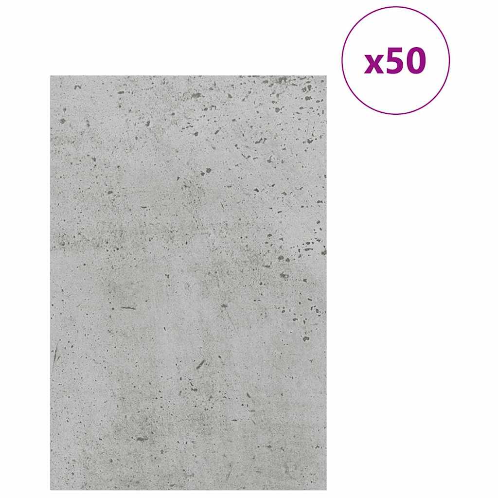 vidaXL Panele dekoracyjne 50 pcs Betonowy szary 40 x 60 x 0.27 cm