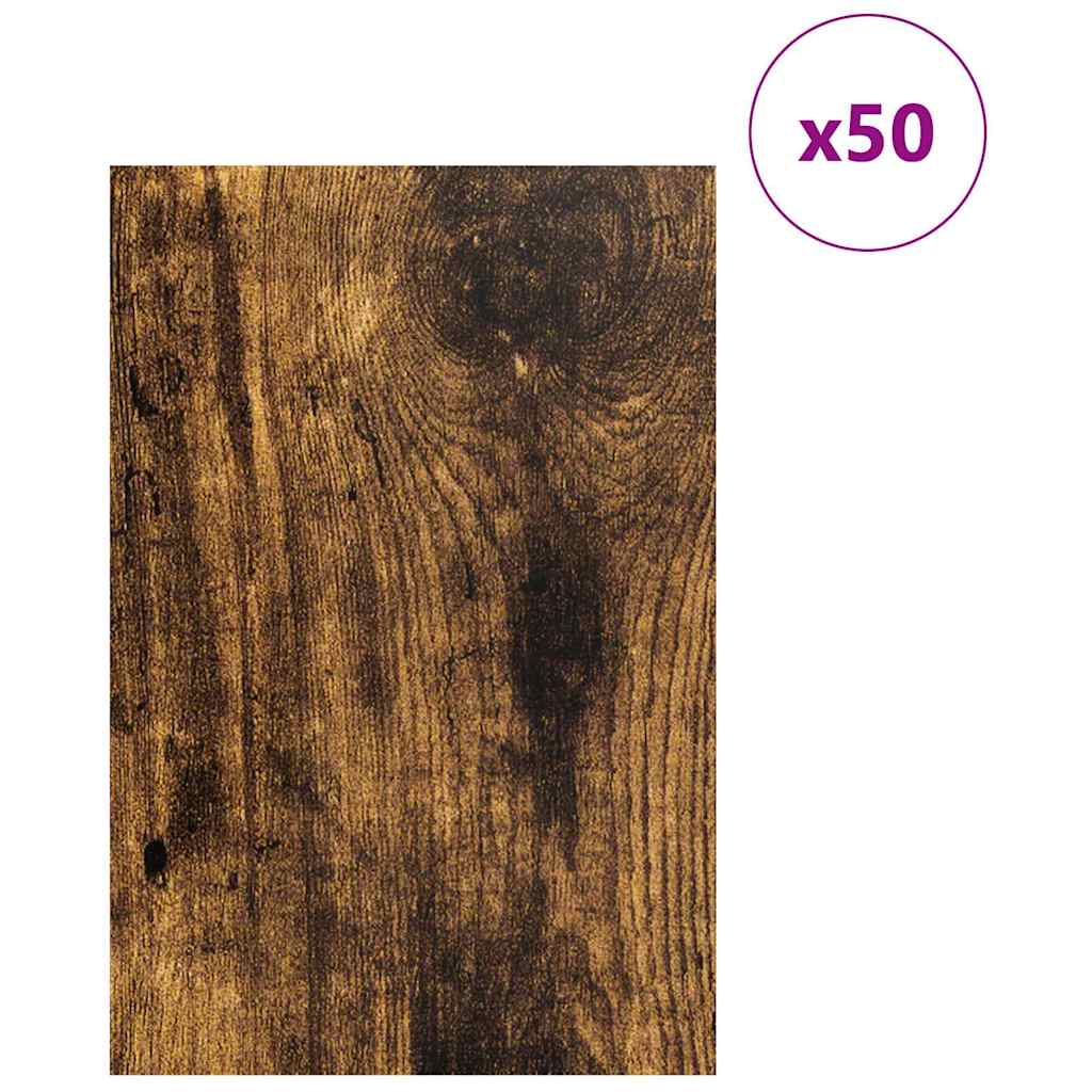 vidaXL Panele dekoracyjne 50 pcs Dąb wędzony 40 x 60 x 0.27 cm