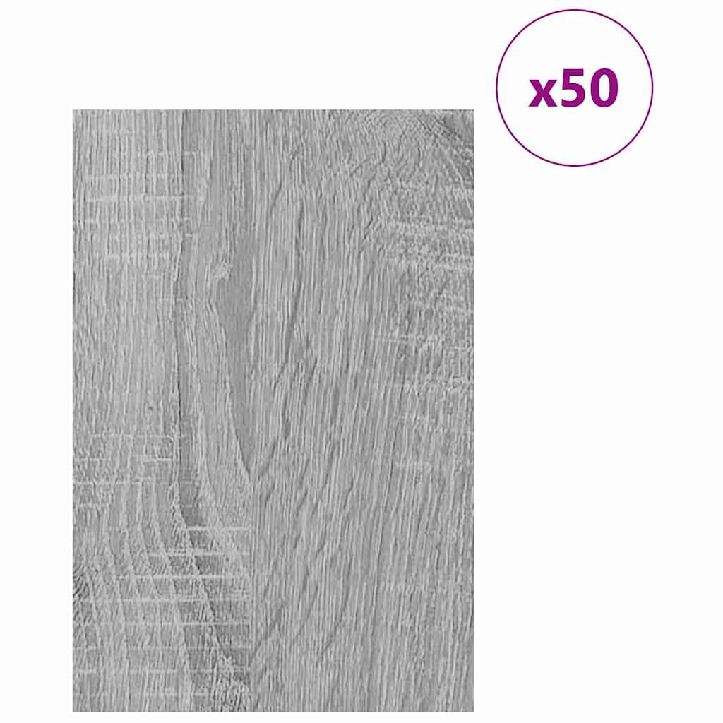 vidaXL Panele dekoracyjne 50 pcs Szary Sonoma 40 x 60 x 0.27 cm